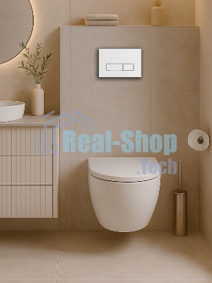 Инсталляция с унитазом комплект BAU PRO 6 в 1: унитаз подвесной безободковый торнадо Bau Hotel 53х36, быстросъемное сиденье микролифт, кнопка смыва BAU Pulse, белая/хром