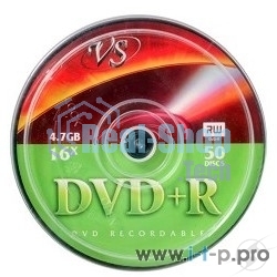 Диск DVD+R VS (PERFEO) 4.7Gb, 16x, Сake Box 50шт.