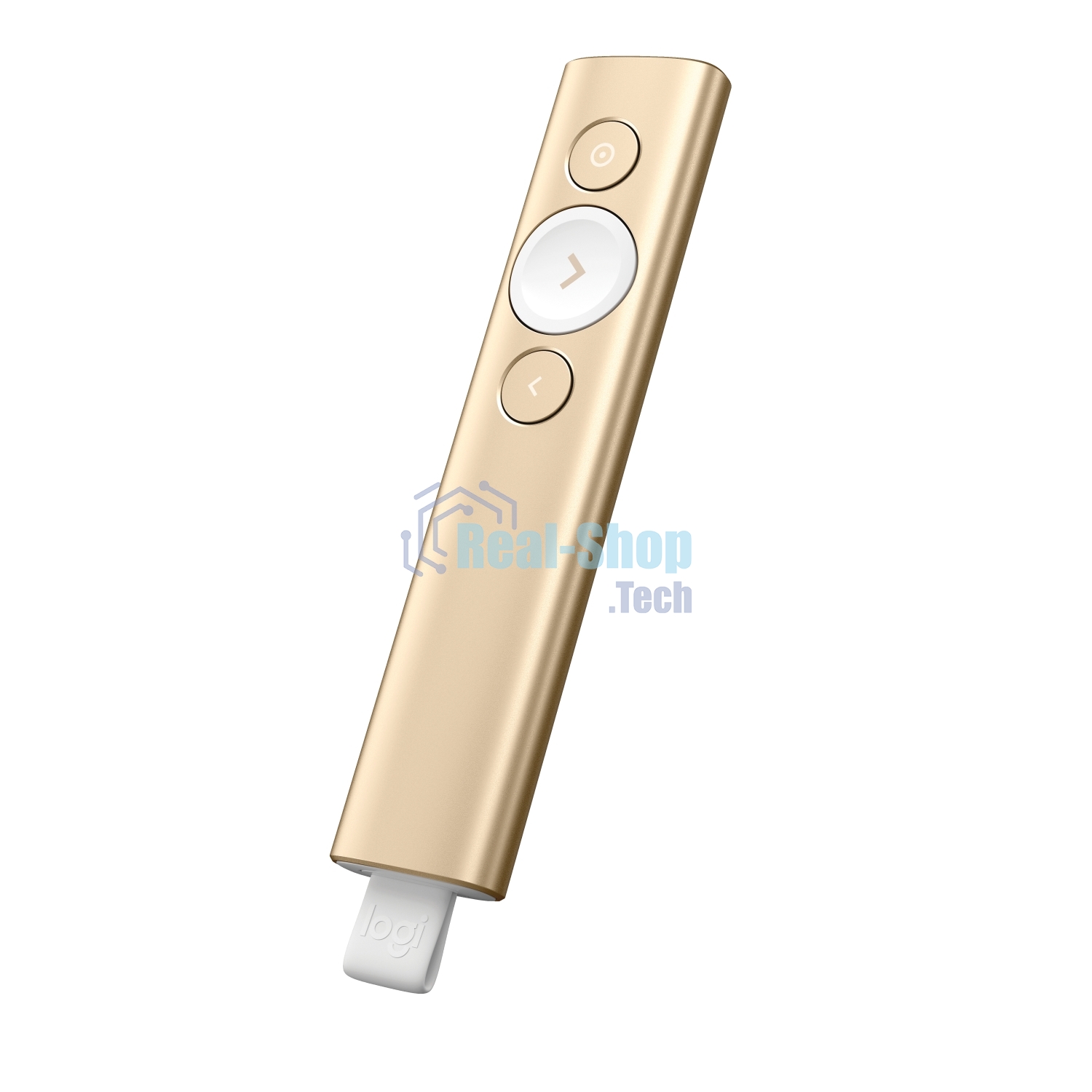 Презентер беспроводной Logitech Spotlight золотистый, радиоканал, USB, кнопки - 3