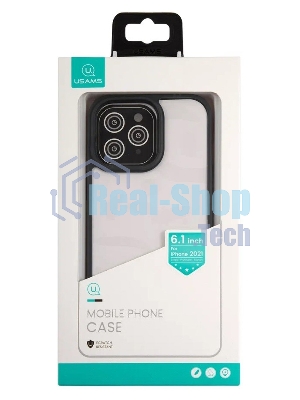 Чехол для Apple iPhone 13 Pro Usams US-BH770 прозрачный/черный (УТ000028119)