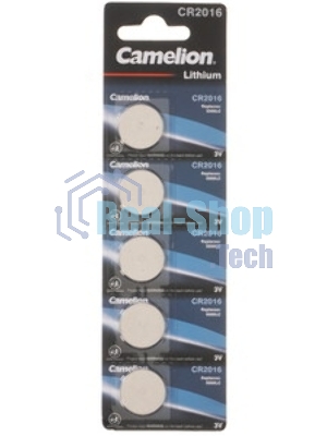 Элемент питания литиевый Camelion CR CR2016 BL-5 (блист.5шт)