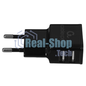 Сетевое зарядное устройство Cablexpert MP3A-PC-12 100/220V - 5V USB 2 порта, 2.1A, черный