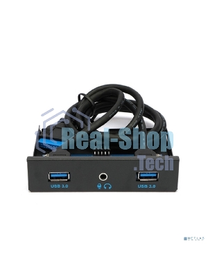 Планка на переднюю панель Gembird FP3.5-USB3-2A-HDA, USB, 2xUSB-A 3.0 + 1xJack 3.5мм, 3.5