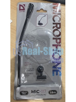 Микрофон Defender MIC-117 черный, кабель 1.8 м