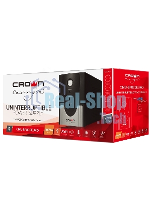 Источник бесперебойного питания Crown CMU-SP800EURO USB/800 ВА\480 Вт/1 х IEC 320 C13 (компьютерная), 3 х CEE 7 (евророзетка)