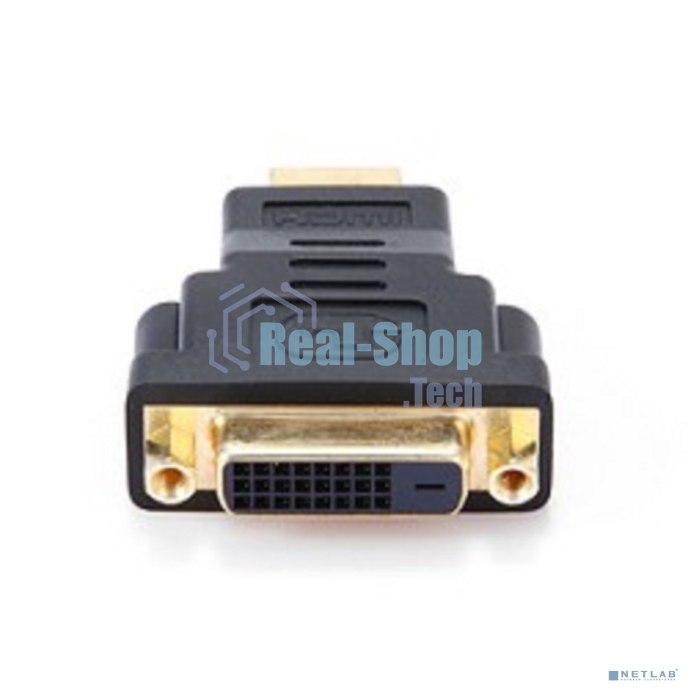 Переходник Gembird Переходник HDMI-DVI 19M/25F, золотые разъемы, пакет