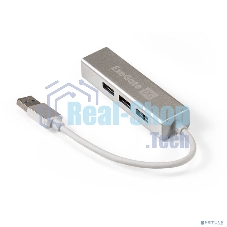 USB-концентратор ExeGate DUB-4 (кабель-адаптер USB3.0 --> 4xUSB3.0, Plug&Play, серебристый)