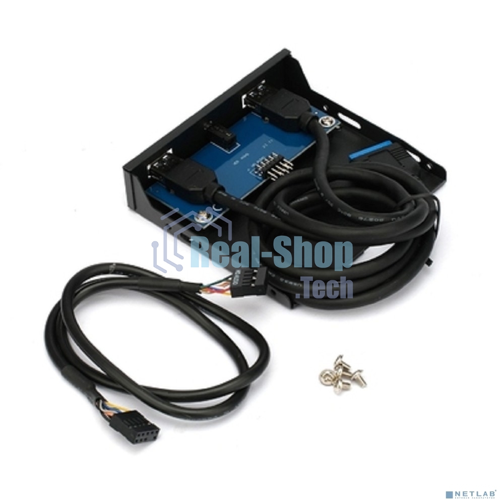 Планка на переднюю панель Gembird FP3.5-USB3-2A-HDA, USB, 2xUSB-A 3.0 + 1xJack 3.5мм, 3.5