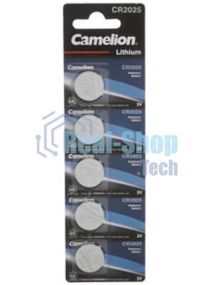 Элемент питания литиевый Camelion CR CR2025 BL-5 (блист.5шт)