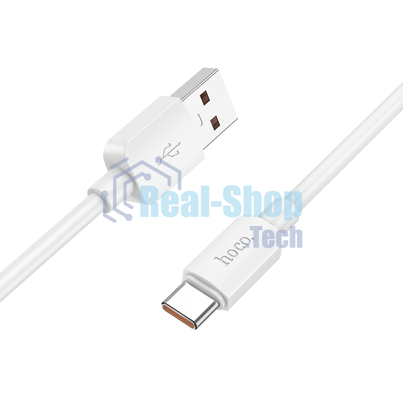 Кабель USB2.0 Hoco AM/Type-C, 6A, X96, 1м, белый, коробка
