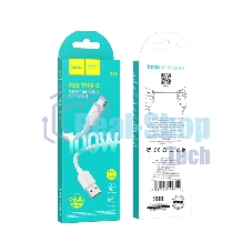 Кабель USB2.0 Hoco AM/Type-C, 6A, X96, 1м, белый, коробка