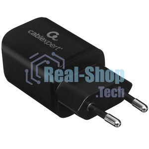 Сетевое зарядное устройство Cablexpert MP3A-PC-43, 30Вт, 3А, быстрая зарядка QC3.0/PD, 2 порта: USB и Type-C, черный, пакет