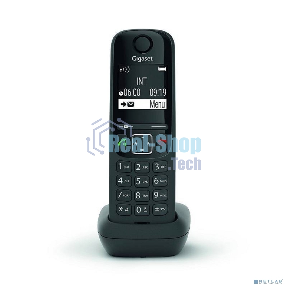 Дополнительная трубка Dect Gigaset AS690HX черный для AS690