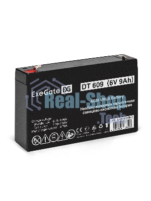 Аккумуляторная батарея ExeGate DT 609 (6V 9Ah, клеммы F1)