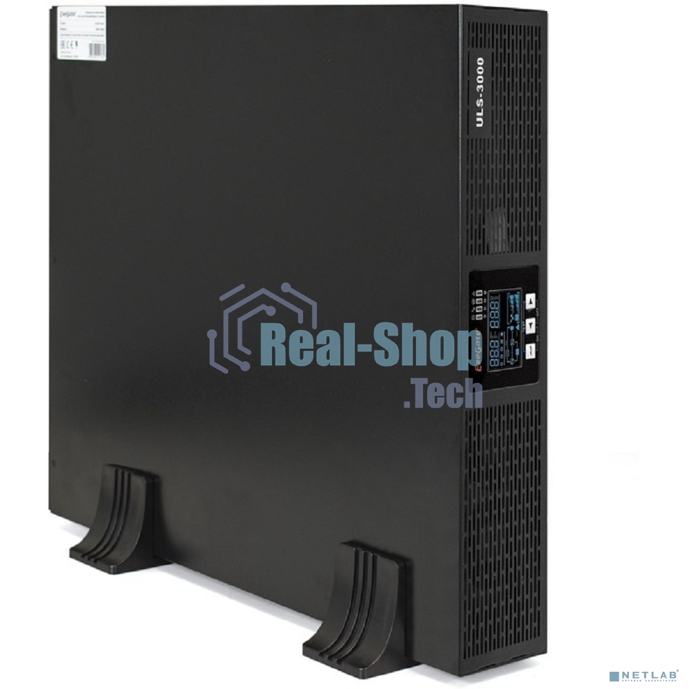 Источник бесперебойного питания On-line ExeGate EP285648RUS PowerExpert ULS-3000.LCD.AVR.C13.USB.RS232.SNMP.2U 3000VA/3000W, On-Line, PF=1, LCD, 6*IEC-C13, RS232, USB, SNMP-slot, Rackmount 2U/Tower, черный