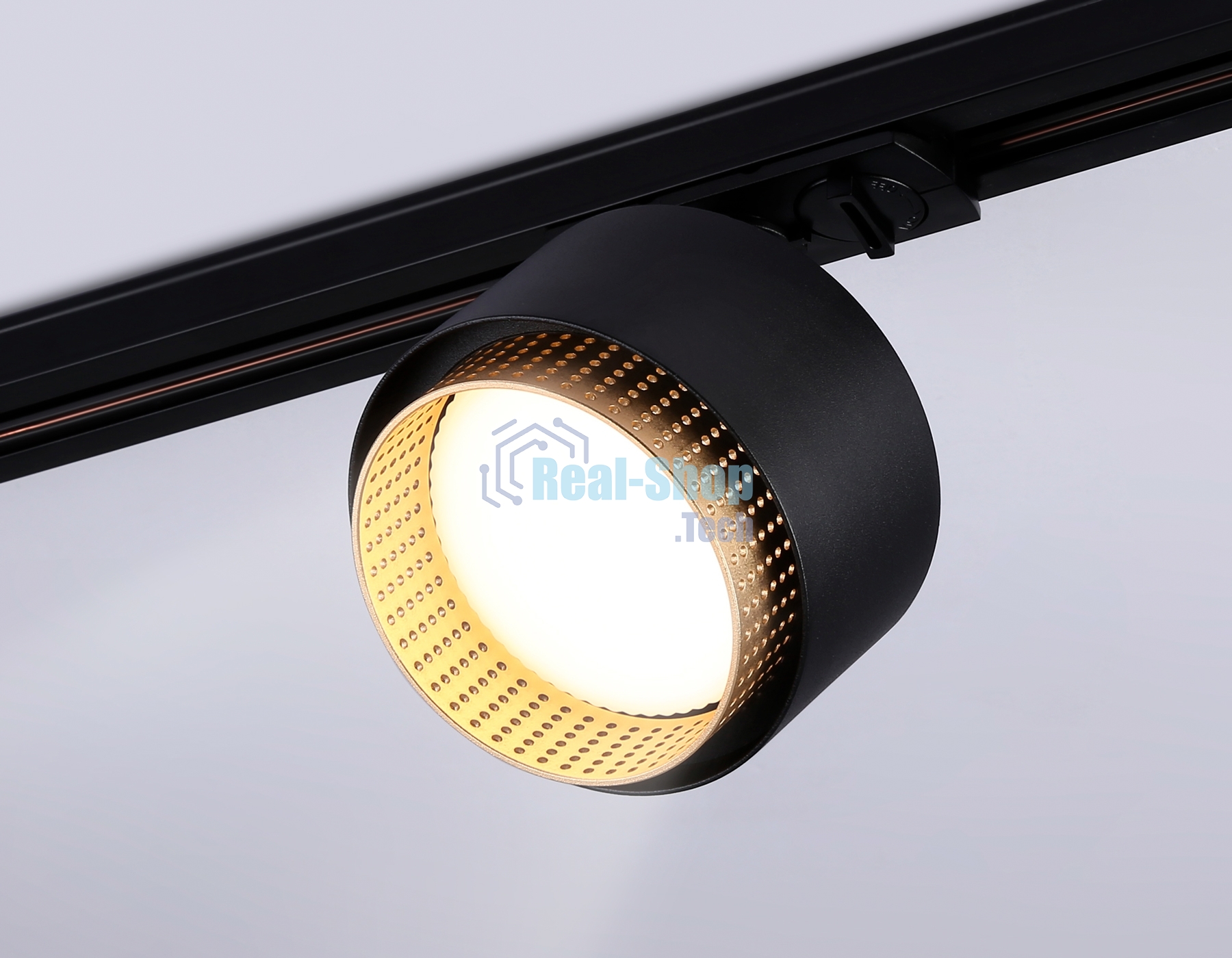Трековый однофазный светильник Ambrella light GL5381 BK/GD черный/золото GX53 max 12W D95*130