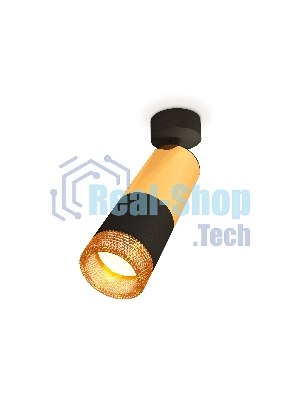 Комплект поворотного светильника Ambrella light XM6302011 SBK/PYG/CF черный песок/золото желтое полированное/кофе MR16 GU5.3