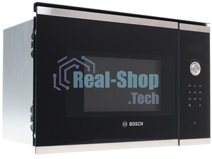 Встраиваемая микроволновая печь Bosch BFL524MS0 нержавеющая сталь, 20 л, 800 Вт, переключатели - сенсор, поворотный механизм