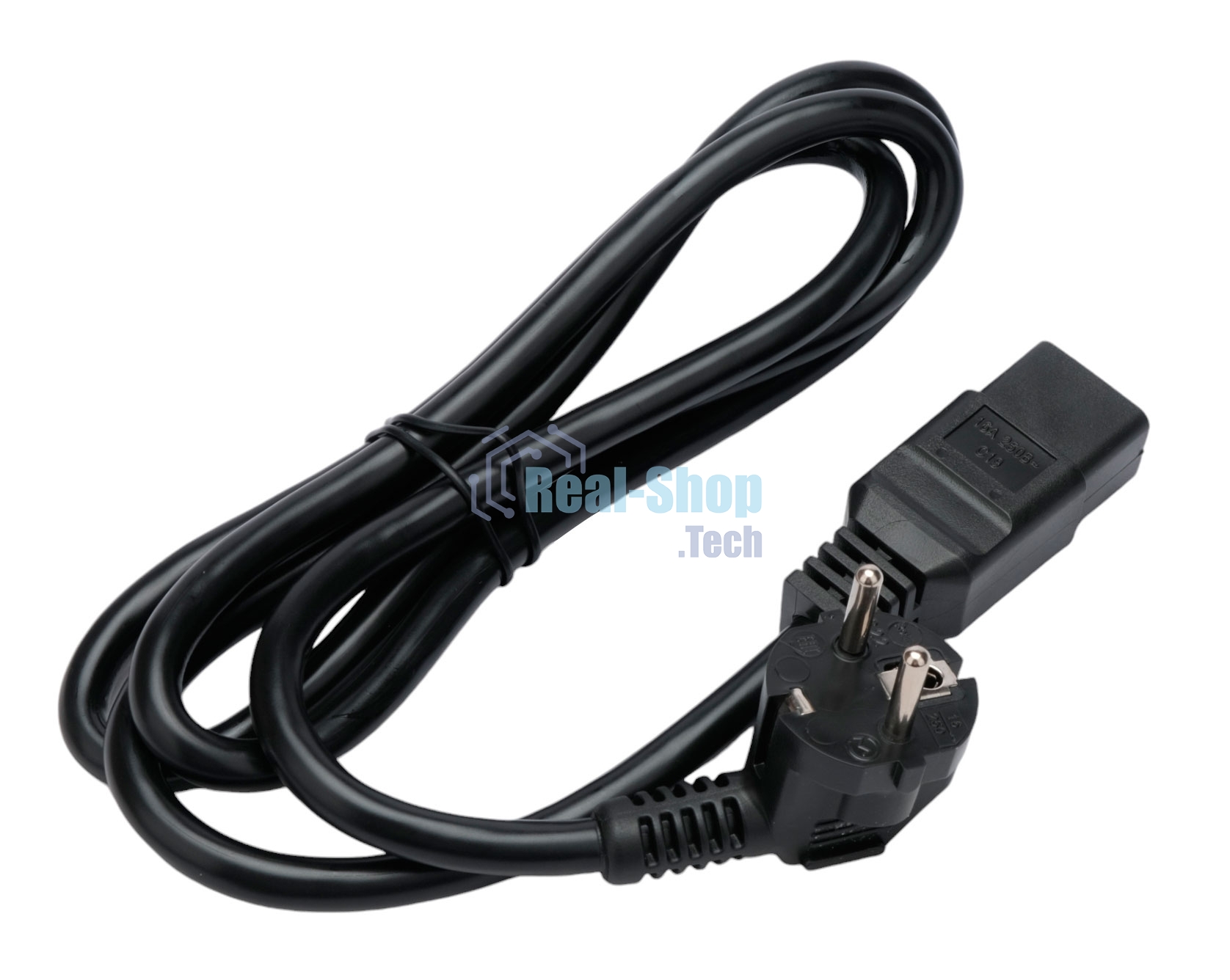 Кабель питания Cablexpert PC-S22-C19-2.5-1.5M, Schuko-C19, 3x2.5мм2, 16A, с заземлением, медь, 1.5м, черный, пакет