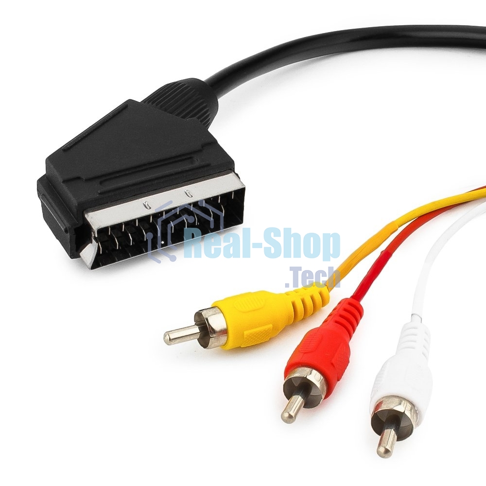 Кабель аудио/видео Gembird 1 x RCA x 3 (male)/1 x SCART (male), 1.8 м