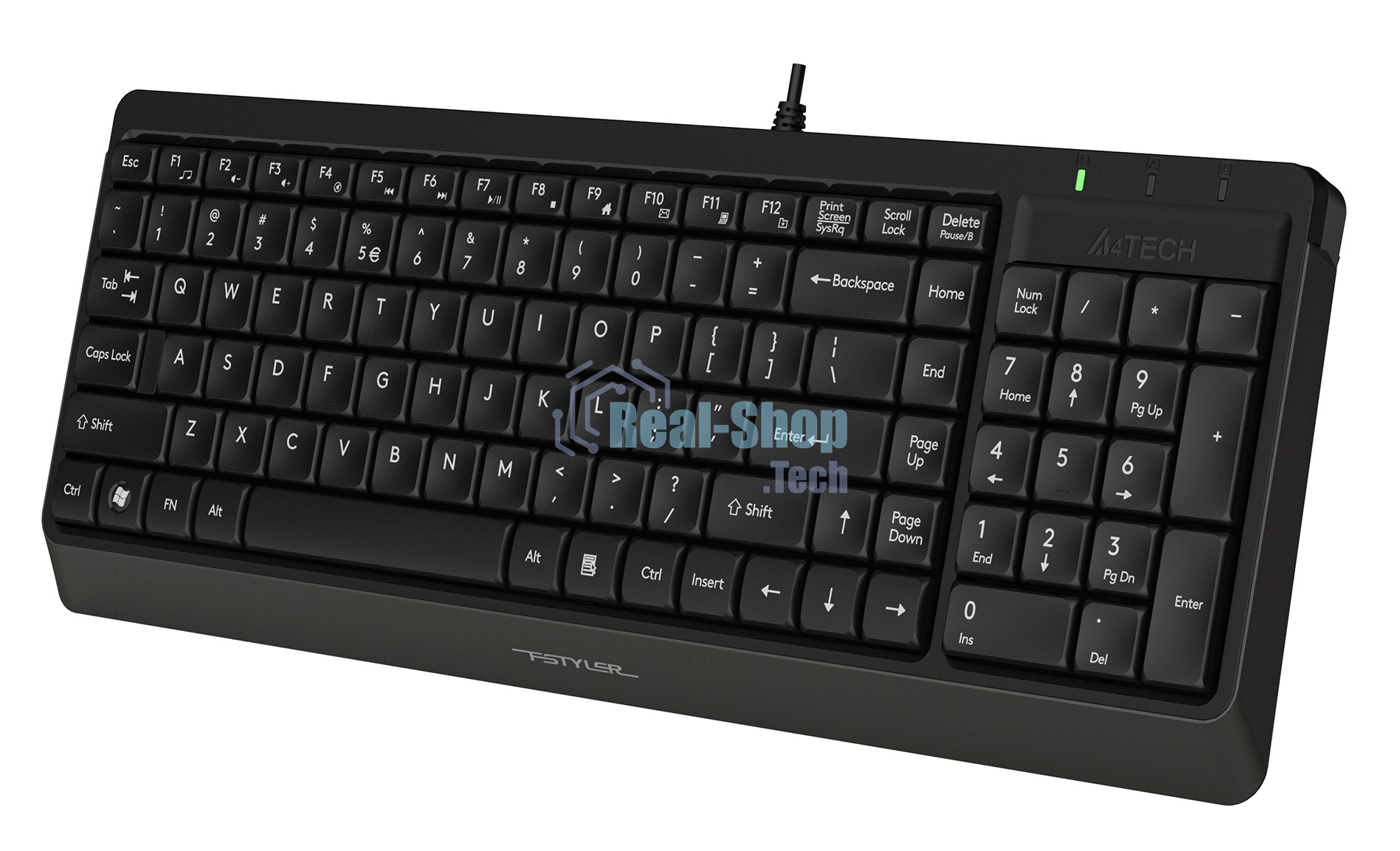 Клавиатура проводная A4Tech Fstyler FK15, USB, черный