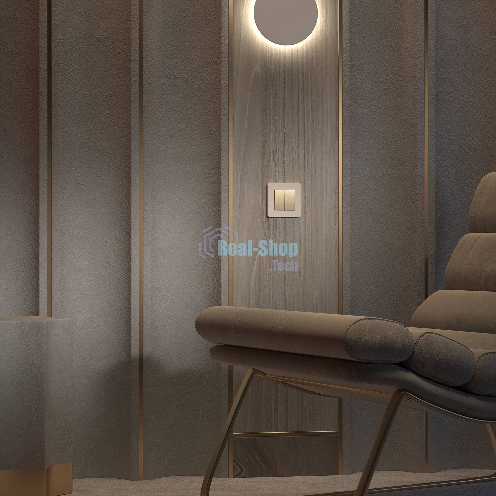 Рамка на 1 пост Split (айвори/белый, soft-touch) W0013066