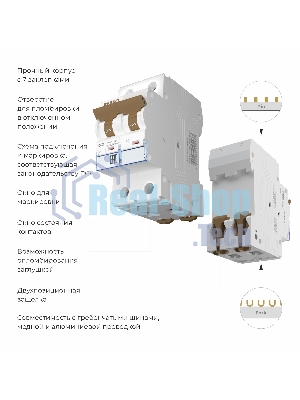 Автоматический выключатель Werkel 2P 10 A C 6 кА W902P106