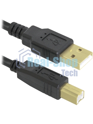 Кабель Defender USB04-10 PROКабель USB 2.0 для соед. 3.0м AM/BM, зол.конт, 2фер.фил.