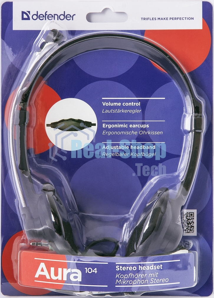 Гарнитура Defender Aura 104 чёрный, проводная