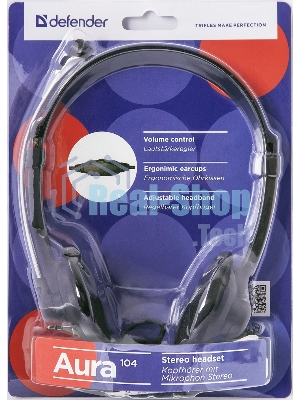Гарнитура Defender Aura 104 чёрный, проводная