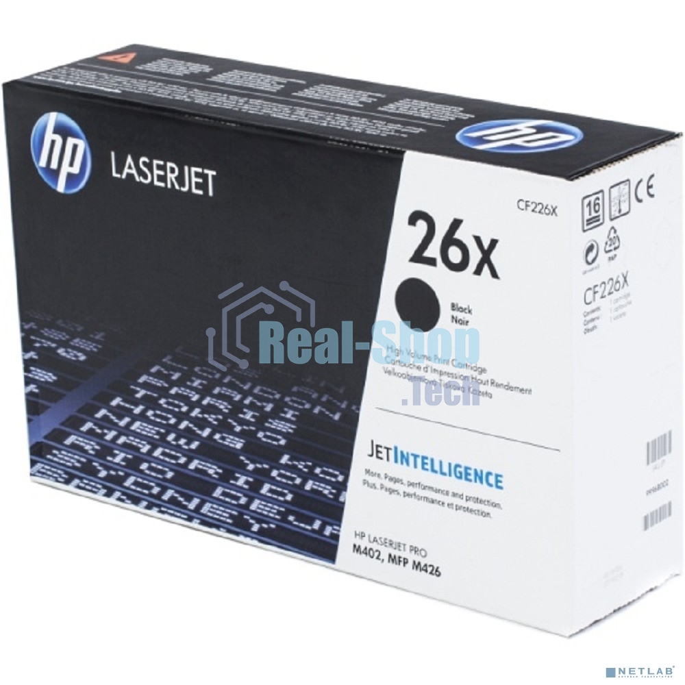 Тонер Картридж HP 26X CF226X черный для HP LJ Pro M402/M426 (9000стр.)