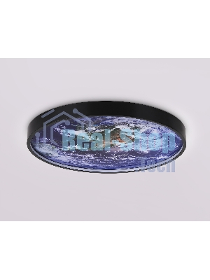 Настенно-потолочный светодиодный светильник Ambrella light FW11133 BK черный 25W LED 3000-6400K D400*38