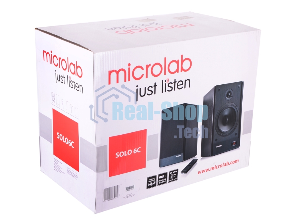 Колонки MICROLAB SOLO-6C дерево 2.0, 100 Вт RMS, 55Hz-20000Hz, ПДУ NEW