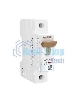 Автоматический выключатель Werkel 1P 50 A C 6 кА W901P506