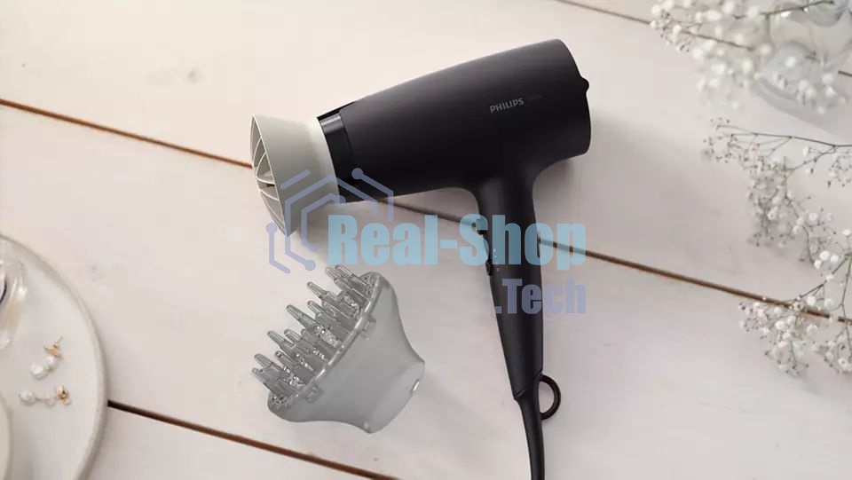 Фен Philips BHD302/30 черный, 1600 Вт, ионизация