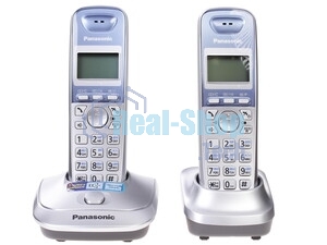 Телефон беспроводной (DECT) Panasonic KX-TG2512RUS (серебристый) Доп трубка в комплекте,АОН, Caller ID,спикерфон на трубке,полифония
