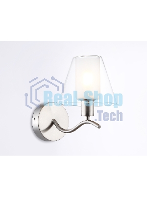 Настенный светильник Ambrella light LH57085 SN/FR никель/белый матовый E14 max 40W 230*140*200