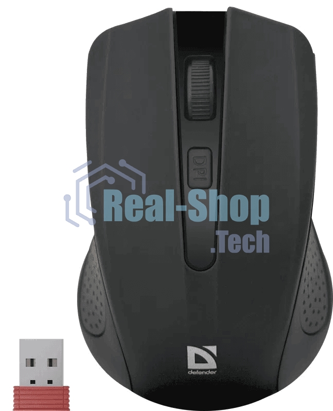 Мышь беспроводная Defender Accura MM-935 черный, 1600 dpi, радиоканал, USB, кнопки - 4