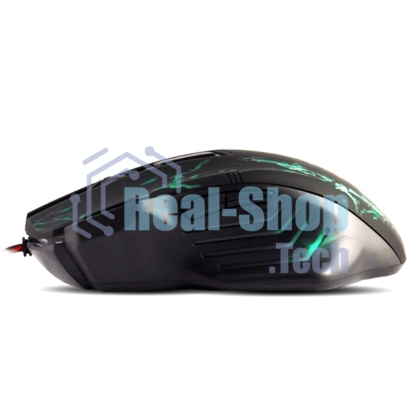 Мышь проводная Crown Gaming CMXG-601 черный, 1800 dpi, USB, кнопки - 7