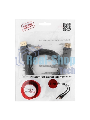 Кабель DisplayPort Gembird/Cablexpert, 1м, 20M/20M, черный, экран, пакет