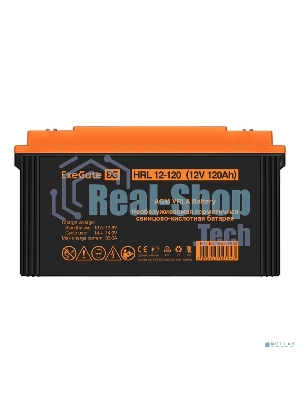 Аккумуляторная батарея ExeGate EX285657RUS HRL 12-120 (12V 120Ah, под болт М8)