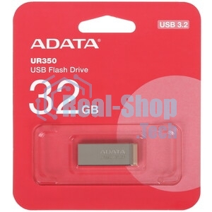 Флешка USB ADATA UR350 (UR350-32G-RSR/BG), 32G, USB 3.2, R/W 100/15, серебристый/коричневый