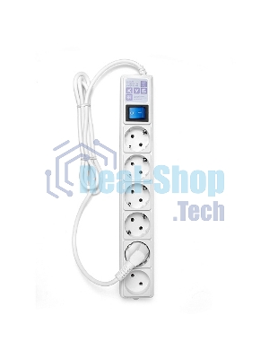 Сетевой фильтр Power Cube 1,9 м 6 розеток (белый) 16B/3,5 кВт