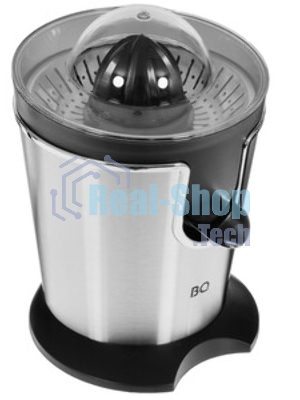 Соковыжималка BQ J1732 чёрный/серебристый, цитрусовая, 125 Вт, 250 мл, механическое