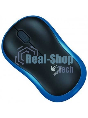 Мышь беспроводная Logitech M185 синий, 1000 dpi, радиоканал, USB, кнопки - 3
