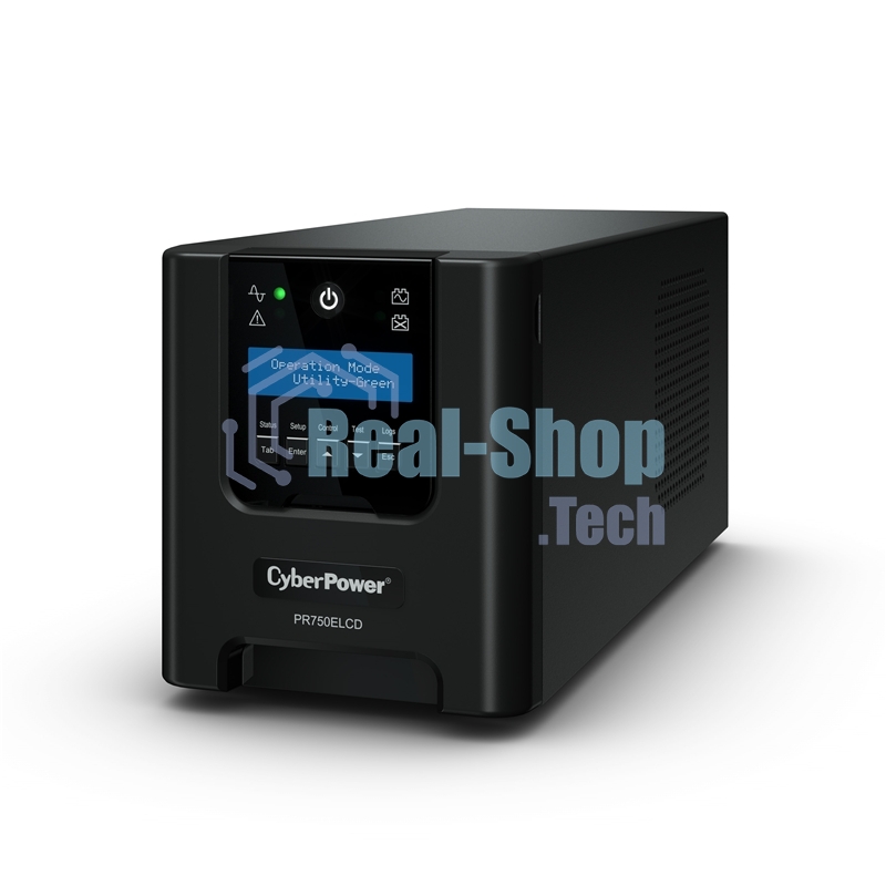 Источник бесперебойного питания CyberPower PR750ELCD 750 ВА/675 Вт/USB/RJ-11/RJ-45/6 x IEC 320 C13 (компьютерная)