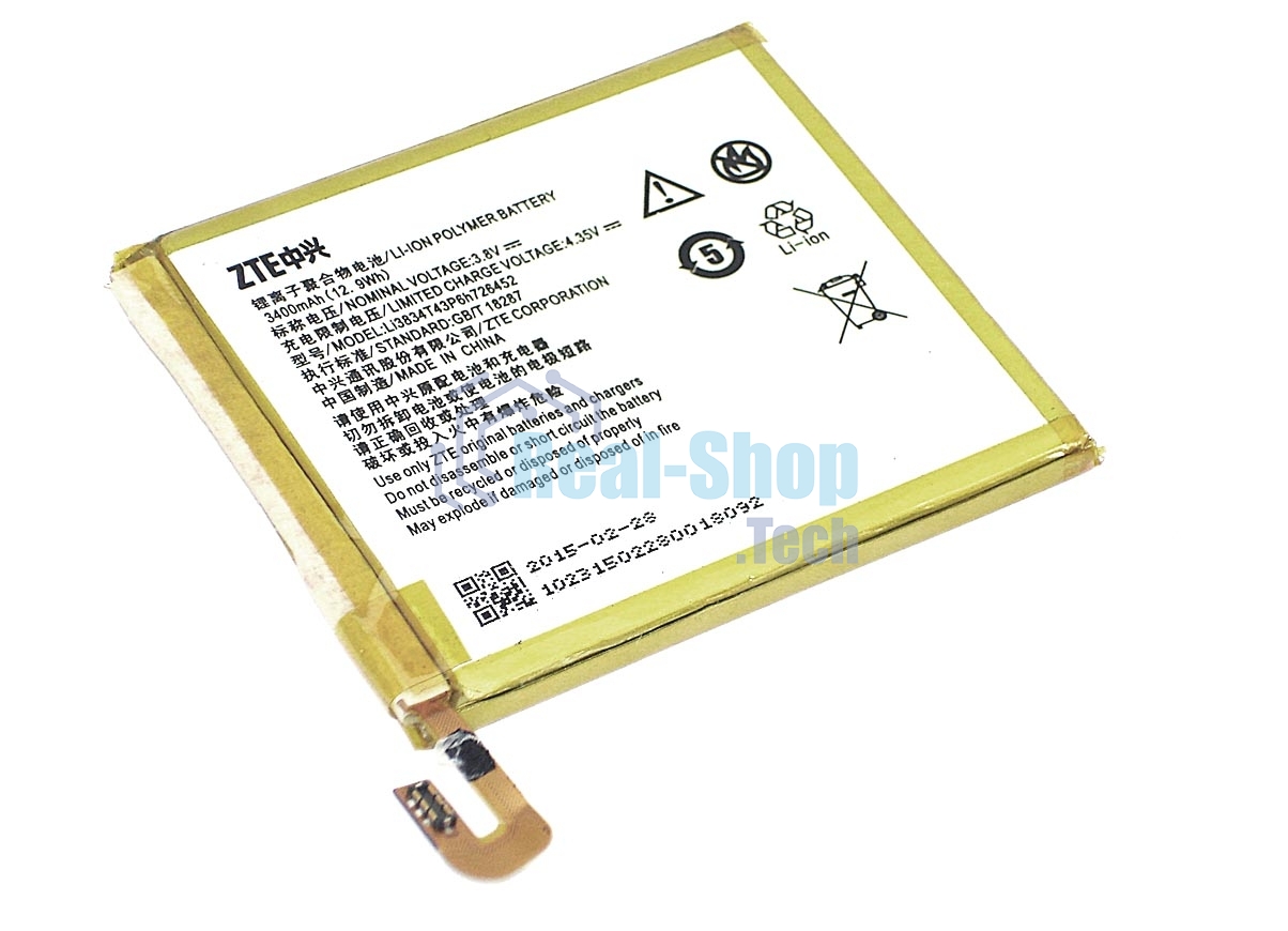 Аккумуляторная батарея Li3834T43P6h726452 для ZTE Blade V2 Lite, Q509T 3.8V 3400mAh