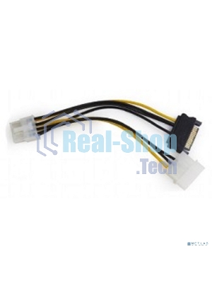 Разветвитель питания Cablexpert CC-PSU-82, Molex+SATA->PCI-Express 8pin, для подключения в/к PCI-Е (8pin) к б/п ATX