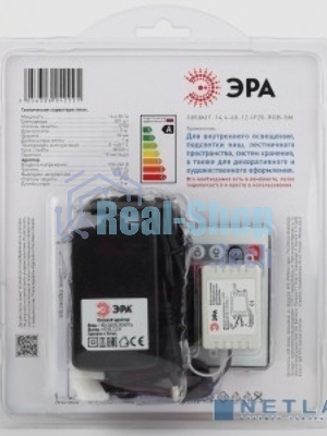 Комплект светодиодной ленты ЭРА 5050kit-14,4-60-12-IP20-RGB-5m