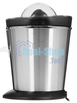 Соковыжималка BQ J1732 чёрный/серебристый, цитрусовая, 125 Вт, 250 мл, механическое